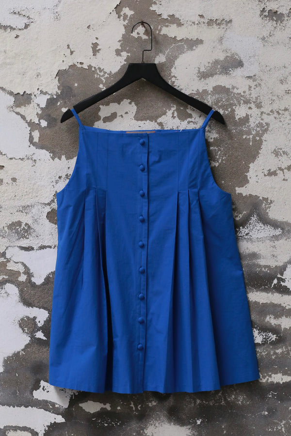 UNISECON 25 Spring/Summer Back Pleated Sleeveless Top USC-U11W31-LAN Blue USC-U11W32
